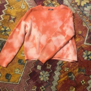 Casual tie dye crop sweater NWOT